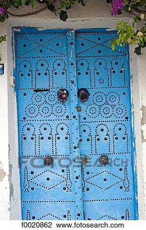 Tunisia, Sidi Bou Said, traditional door View Large Photo Image Stock Image - Tunisia, Sidi Bou Said, traditional door. Fotosearch