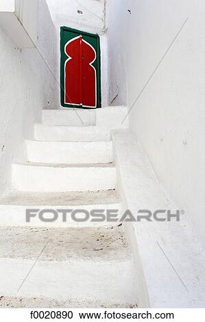 Stock Image - Tunisia, Sidi Bou Said, traditional door. Fotosearch
