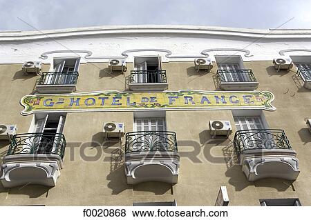 Tunisia, Tunis, Art Nouveau hotel View Large Photo Image Stock Photo - Tunisia, Tunis, Art Nouveau hotel. Fotosearch