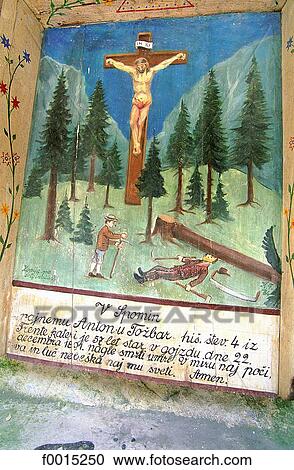Slovenia, Alps, upper Soca valley, ex voto View Large Photo Image Stock Image - Slovenia, Alps, upper Soca valley, ex voto. Fotosearch