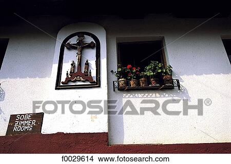 Slovenia, Alps, upper Soca valley, facade View Large Photo Image Picture - Slovenia, Alps, upper Soca valley, facade. Fotosearch