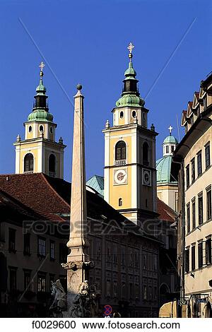 Slovenia, Lubiana, cathedral View Large Photo Image Stock Image - Slovenia, Lubiana, cathedral. Fotosearch