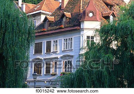 Slovenia, Lubiana, dwelling View Large Photo Image Stock Image - Slovenia, Lubiana, dwelling. Fotosearch