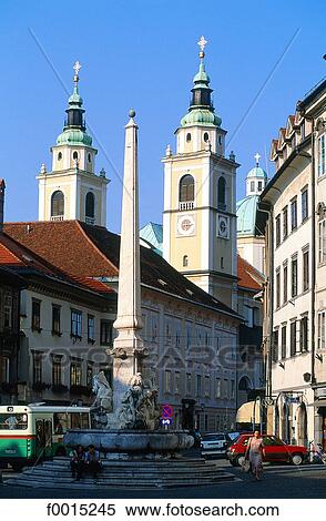 Slovenia, Lubiana, old city, cathedral View Large Photo Image Stock Photography - Slovenia, Lubiana, old city, cathedral. Fotosearch