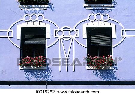 Stock Image - Slovenia, Maribor, Art nouveau facade . Fotosearch