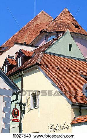 Slovenia, Maribor, city roofs View Large Photo Image Stock Image - Slovenia, Maribor, city roofs. Fotosearch