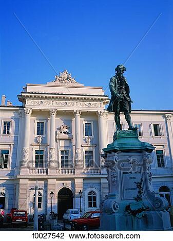Slovenia, Piran, Tartini square, city hall View Large Photo Image Stock Image - Slovenia, Piran, Tartini square, city hall. Fotosearch