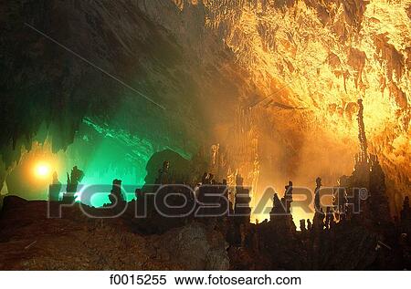 Slovenia, Skocjan, caves, floodlit stalagmites et stalagtites View Large Photo Image Stock Photography - Slovenia, Skocjan, caves, floodlit stalagmites et stalagtites. Fotosearch