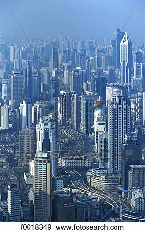 Stock Photo - China, Shanghai, general view. Fotosearch