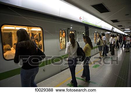 China, Shanghai, metro station View Large Photo Image Stock Photo - China, Shanghai, metro station. Fotosearch