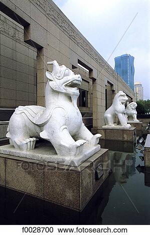 Stock Image - China, Shanghai, people's square, Chinese art museum, facade . Fotosearch