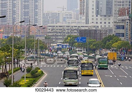 China, Shanghai, trafic View Large Photo Image Stock Image - China, Shanghai, trafic. Fotosearch