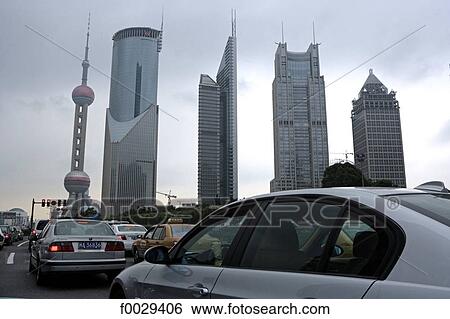 Stock Photograph - China, Shanghai, trafic. Fotosearch