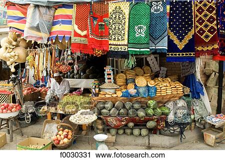 China, Xinjiang, kashgar, bazaar View Large Photo Image Stock Image - China, Xinjiang, kashgar, bazaar. Fotosearch