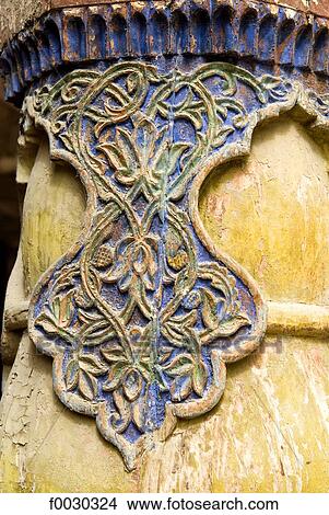 China, Xinjiang, kashgar, mosque, wooden carved detail View Large Photo Image Picture - China, Xinjiang, kashgar, mosque, wooden carved detail. Fotosearch