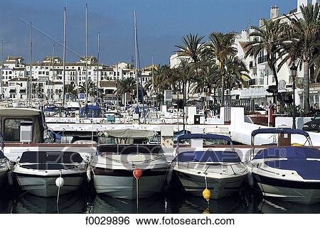 Spain, Andalusia, costa del sol, Marbella, the marina View Large Photo Image Stock Photograph - Spain, Andalusia, costa del sol, Marbella, the marina. Fotosearch