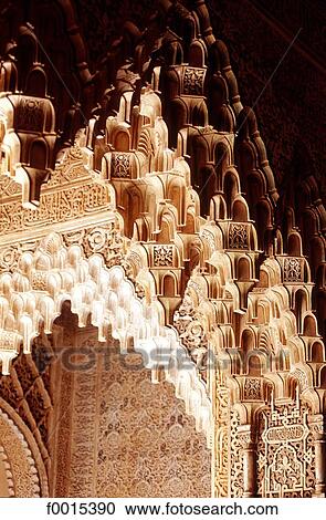 Spain, Andalusia, Granada, the Alhambra, court of the lions, detail View Large Photo Image Stock Image - Spain, Andalusia, Granada, the Alhambra, court of the lions, detail. Fotosearch