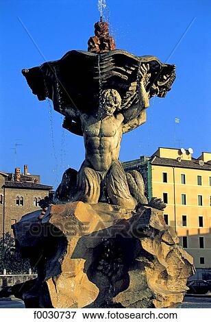 Stock Photo - Italie, Rome, fontaine près de Santa Maria In Cosmedin. Fotosearch