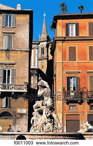 Italie, Rome, Piazza Navona, fontaine de Neptune View Large Photo Image Stock Image - Italie, Rome, Piazza Navona, fontaine de Neptune. Fotosearch