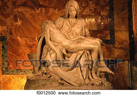 Stock Image - Italie, Rome, Vatican, Basilique Saint Pierre, La Piéta de Michel-Ange. Fotosearch