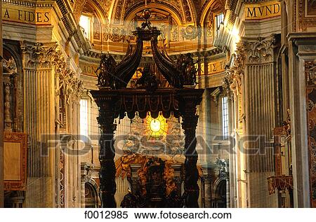 Italie, Rome, Vatican, basilique Saint-Pierre, baldaquin du Bernin View Large Photo Image Stock Photography - Italie, Rome, Vatican, basilique Saint-Pierre, baldaquin du Bernin. Fotosearch