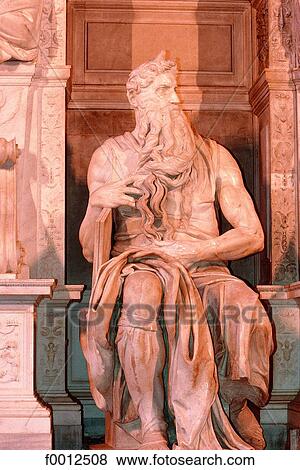 Italie, Rome, Vatican, église San Pietro in Vincolo, Moïse: statue de Michelange sur la tombe du Pape Jules II View Large Photo Image Stock Photo - Italie, Rome, Vatican, église San Pietro in Vincolo, Moïse: statue de Michelange sur la tombe du Pape Jules II. Fotosearch