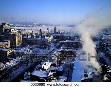 Canada, ville de Québec, vue générale au lever du soleil View Large Photo Image Stock Image - Canada, ville de Québec, vue générale au lever du soleil. Fotosearch