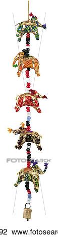 World symbols: Garland whith elephants (India) View Large Photo Image Stock Image - World symbols: Garland whith elephants (India). Fotosearch