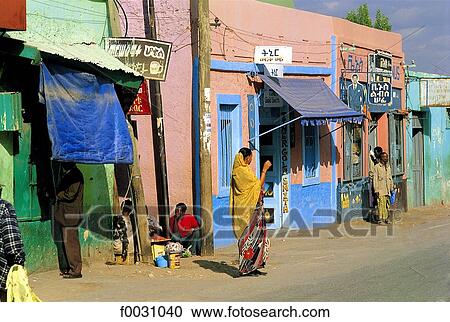 Ethiopia, Harar, shops facades View Large Photo Image Stock Image - Ethiopia, Harar, shops facades. Fotosearch