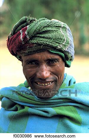 Stock Photograph - Ethiopia, portrait of an Amhara man. Fotosearch
