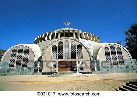 Stock Photo - Ethiopia, Tigré region, Axoum, Saint Mary of Zion cathedral. Fotosearch
