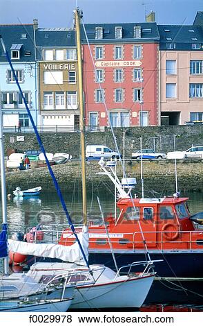 France, Brittany, Douardenez, fishing port View Large Photo Image Stock Photo - France, Brittany, Douardenez, fishing port. Fotosearch
