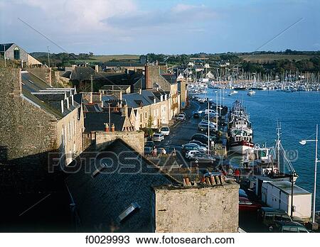 France, Brittany, Pleneuf, port View Large Photo Image Stock Image - France, Brittany, Pleneuf, port. Fotosearch