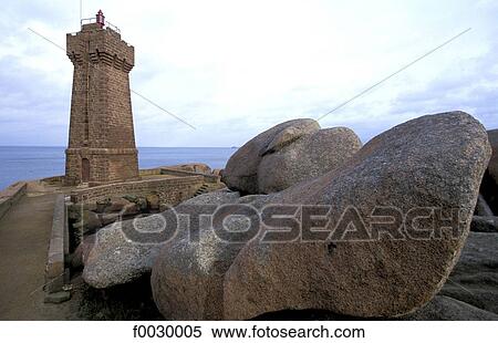 France, Brittany, Ploumanach, lighthouse and pink granite rocks View Large Photo Image Stock Photography - France, Brittany, Ploumanach, lighthouse and pink granite rocks. Fotosearch