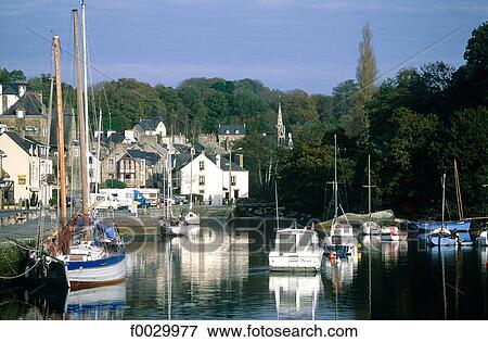France, Brittany, Pont-Aven, port View Large Photo Image Stock Photo - France, Brittany, Pont-Aven, port. Fotosearch