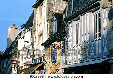 France, Brittany, Quimper, old city, medieval half-timbered house View Large Photo Image Picture - France, Brittany, Quimper, old city, medieval half-timbered house. Fotosearch