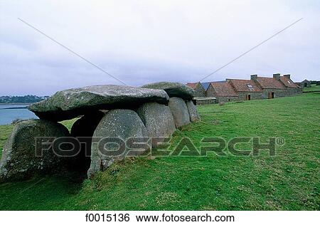France, Brittany, Trébeurden, Millau island, Neolihtic covered alley View Large Photo Image Stock Photograph - France, Brittany, Trébeurden, Millau island, Neolihtic covered alley. Fotosearch