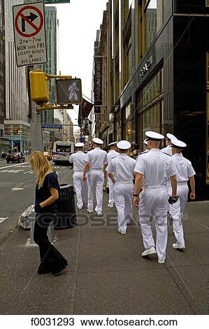 United States, New York, Manhattan, 5th avenue, group of foreign sailors View Large Photo Image Stock Image - United States, New York, Manhattan, 5th avenue, group of foreign sailors. Fotosearch