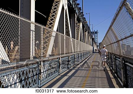 United States, New York, Manhattan, on the Brooklyn bridge View Large Photo Image Stock Photo - United States, New York, Manhattan, on the Brooklyn bridge. Fotosearch