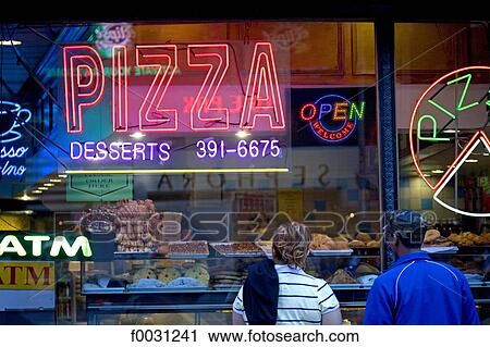 United States, New York, Manhattan, near Times square, neon sign and pastries in a window shop View Large Photo Image Stock Image - United States, New York, Manhattan, near Times square, neon sign and pastries in a window shop. Fotosearch