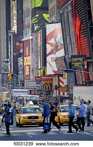 United States, New York, Manhattan, near Times square, street scene View Large Photo Image Stock Photo - United States, New York, Manhattan, near Times square, street scene. Fotosearch