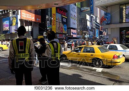 Stock Photograph - United States, New York, Manhattan, near Times square, street scene. Fotosearch