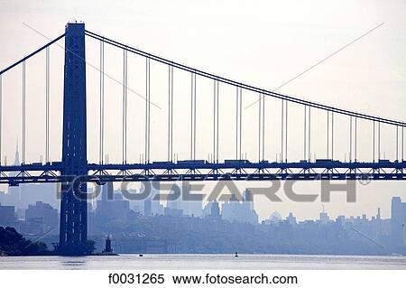 United States, New York, Manhattan, George Washington bridge between New York and New Jersey View Large Photo Image Stock Photography - United States, New York, Manhattan, George Washington bridge between New York and New Jersey. Fotosearch