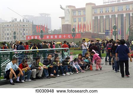 China, Sichuan, Chengdu, downtown, by the Sichuan science and technology museum View Large Photo Image Stock Photo - China, Sichuan, Chengdu, downtown, by the Sichuan science and technology museum. Fotosearch