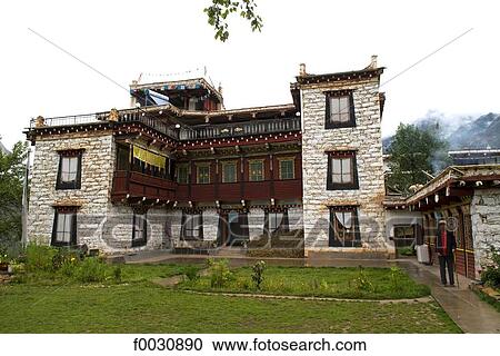 China, Sichuan, near Danba, Tibetan traditional dwelling View Large Photo Image Stock Image - China, Sichuan, near Danba, Tibetan traditional dwelling. Fotosearch