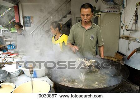 China, Sichuan, typical restaurant View Large Photo Image Stock Photo - China, Sichuan, typical restaurant. Fotosearch