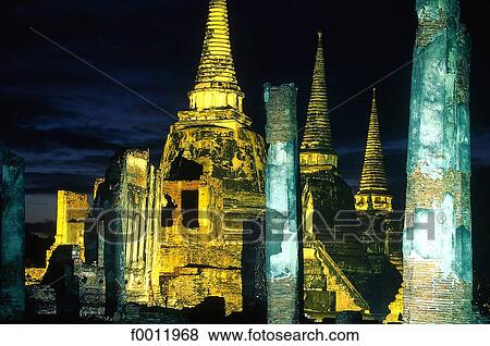 Thailand, Bangkok, Ayutthaya, Wat Phra Ram Mongkhon View Large Photo Image Stock Photo - Thailand, Bangkok, Ayutthaya, Wat Phra Ram Mongkhon. Fotosearch