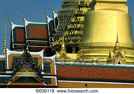 Thailand, Bangkok, Grand Palace and emerald Buddha temple "Wat Phra Keo" View Large Photo Image Stock Photo - Thailand, Bangkok, Grand Palace and emerald Buddha temple "Wat Phra Keo". Fotosearch