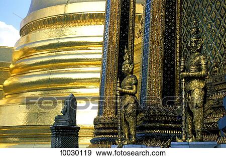 Stock Photo - Thailand, Bangkok, Grand Palace and emerald Buddha temple "Wat Phra Keo". Fotosearch