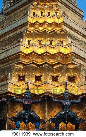 Stock Photo - Thailand, Bangkok, Wat Phra Keo temple. Fotosearch